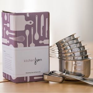 Measuring Cups & Spoons Set (Stainless Steel)